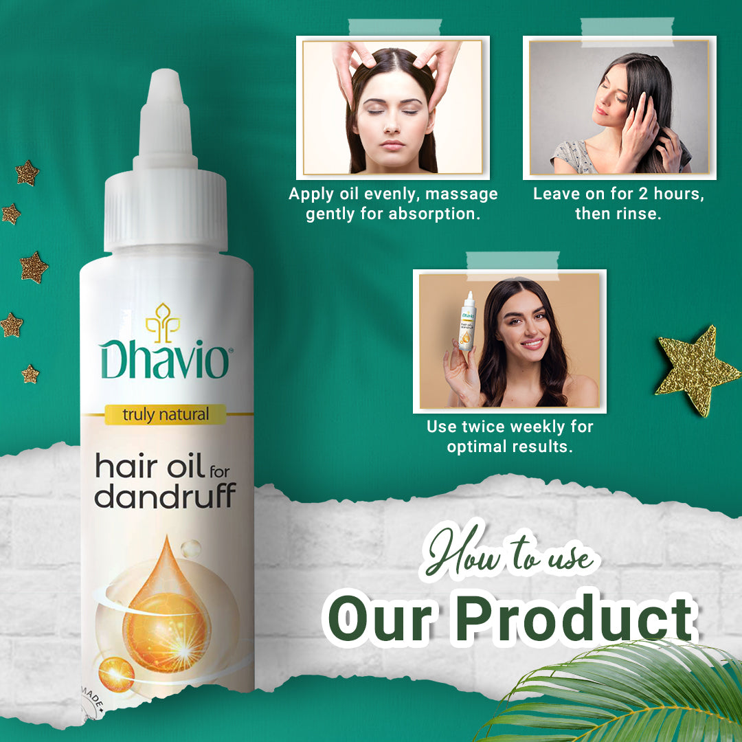 Anti-Dandruff Hair Oil with Tea Tree & Lemongrass for Flake Reduction – 100ml