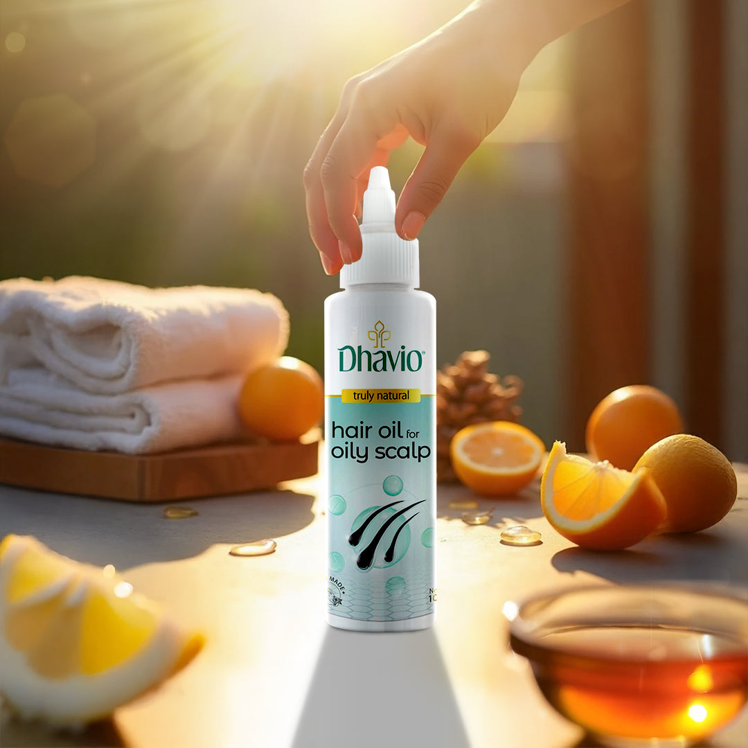 Hair Oil for Oily Scalp with Citrus Oils for pH Balancing and Sebum Control  – 100ml