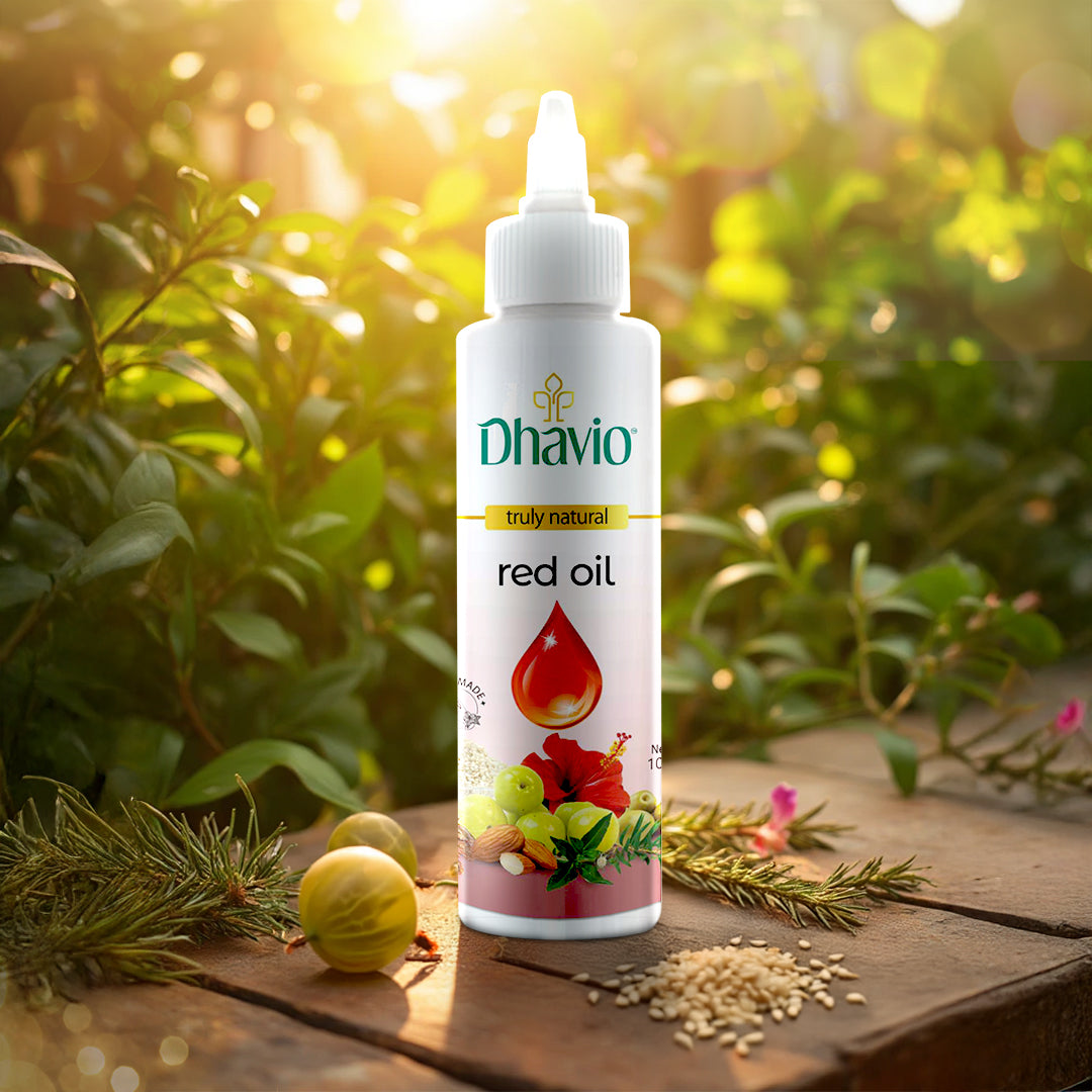 Red Hair Oil with Amla & Bhringraj for Hair Fall Prevention – 100ml