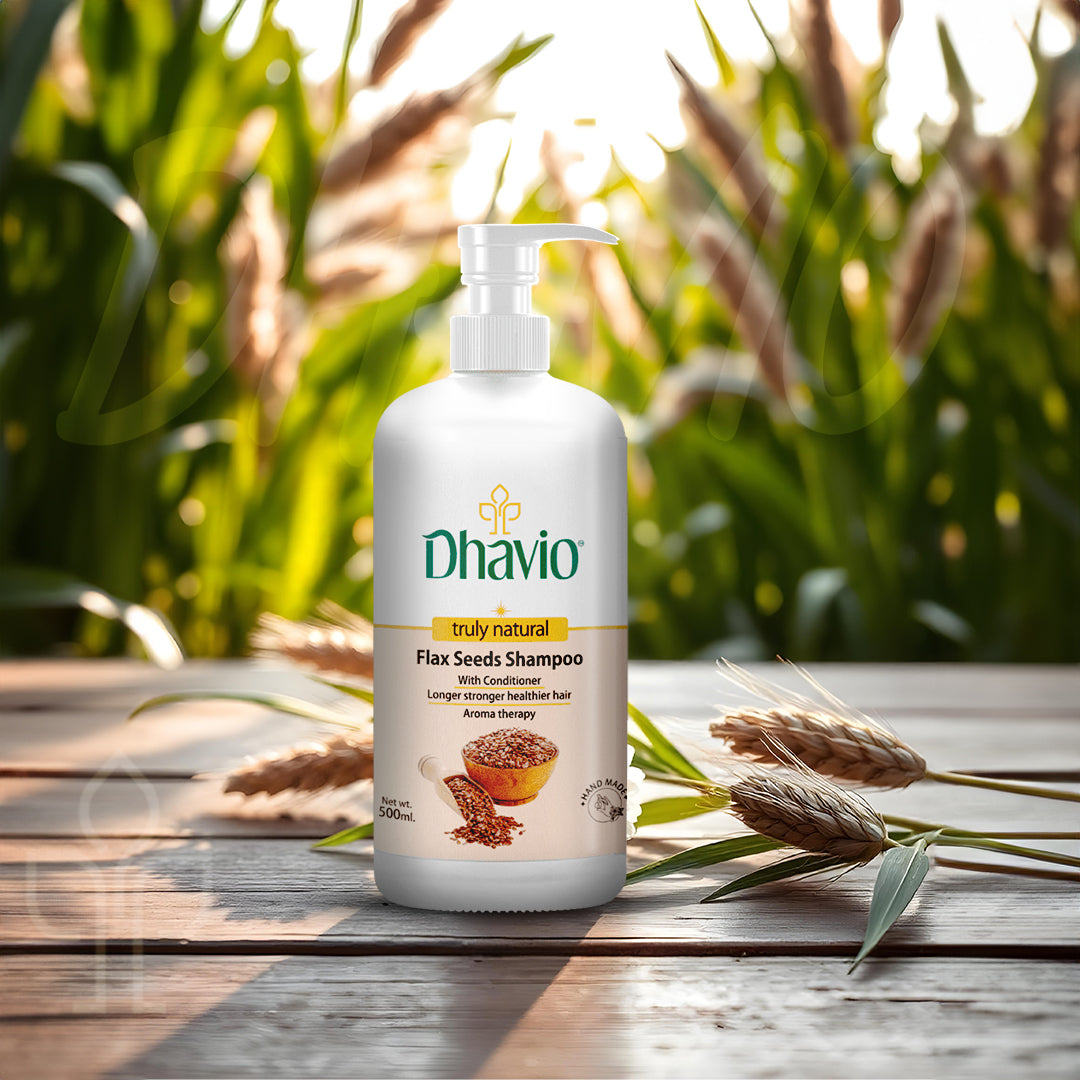 Flaxseed Shampoo with Flaxseed Gel & Vitamin E for Hydrating Hair – 500ml
