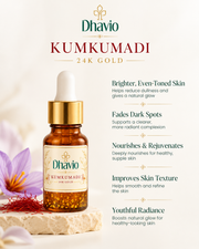 Kumkumadi 24K Gold Face Serum – Saffron Ayurvedic Serum (10ml) DHAVIO
