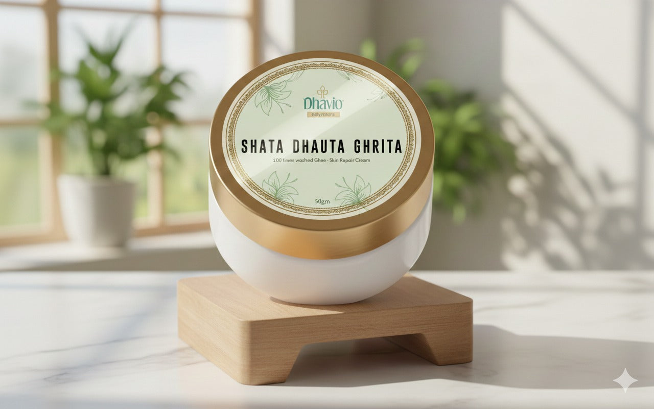 Shata Dhauta Ghrita – 100 Times Washed Ghee Skin Repair Cream Dhavio