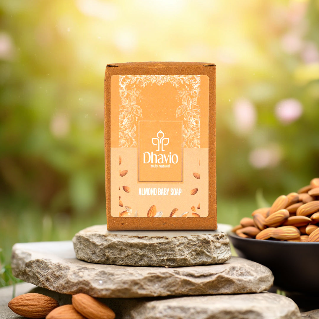 Almond Baby Soap with Almond Powder & Jojoba Oil for Sensitive Skin – 100g