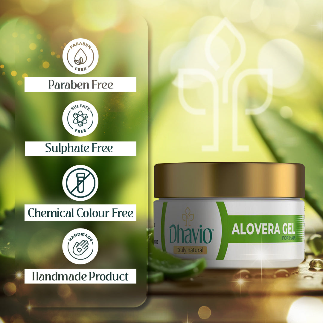 Aloe Vera Hair Gel with Tea Tree Oil for Scalp Soothing – 100g