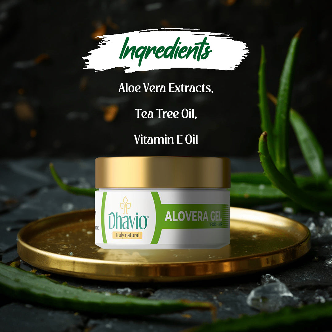 Aloe Vera Hair Gel with Tea Tree Oil for Scalp Soothing – 100g