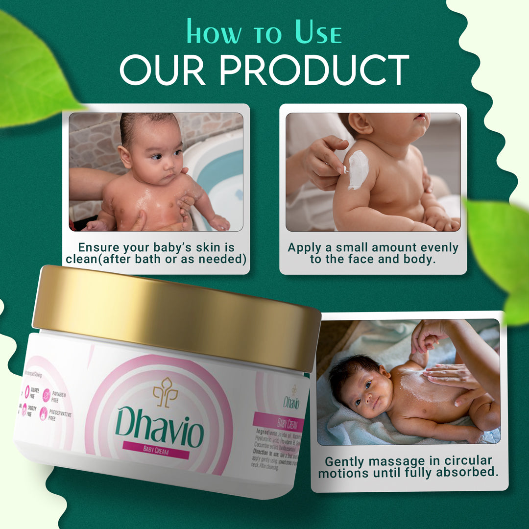 Baby Cream with Jojoba Oil & Shea Butter for Gentle Hydration – 50g