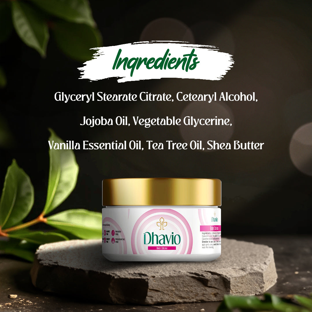 Baby Cream with Jojoba Oil & Shea Butter for Gentle Hydration – 50g