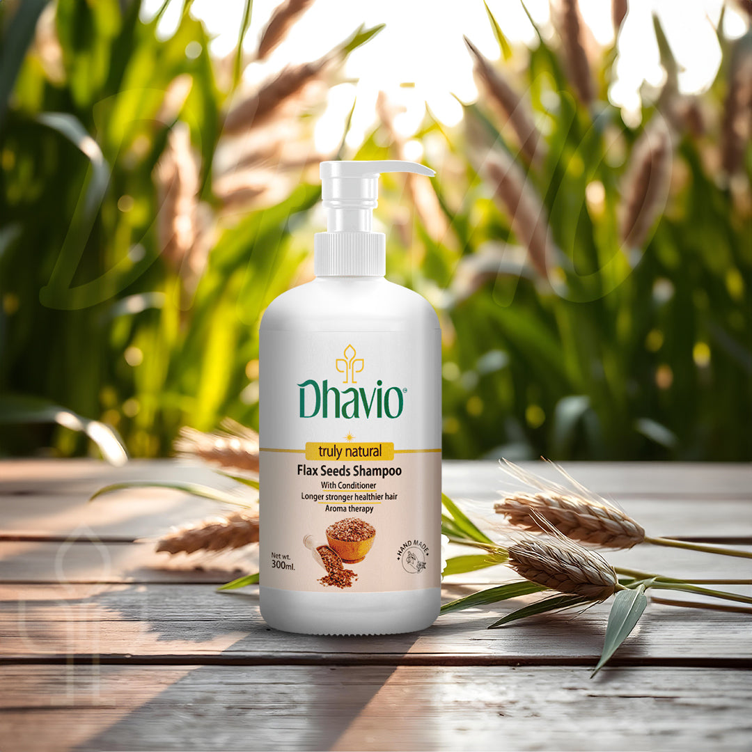 Flaxseed Shampoo with Flaxseed Gel & Vitamin E for Smooth Shiny Hair – 300ml
