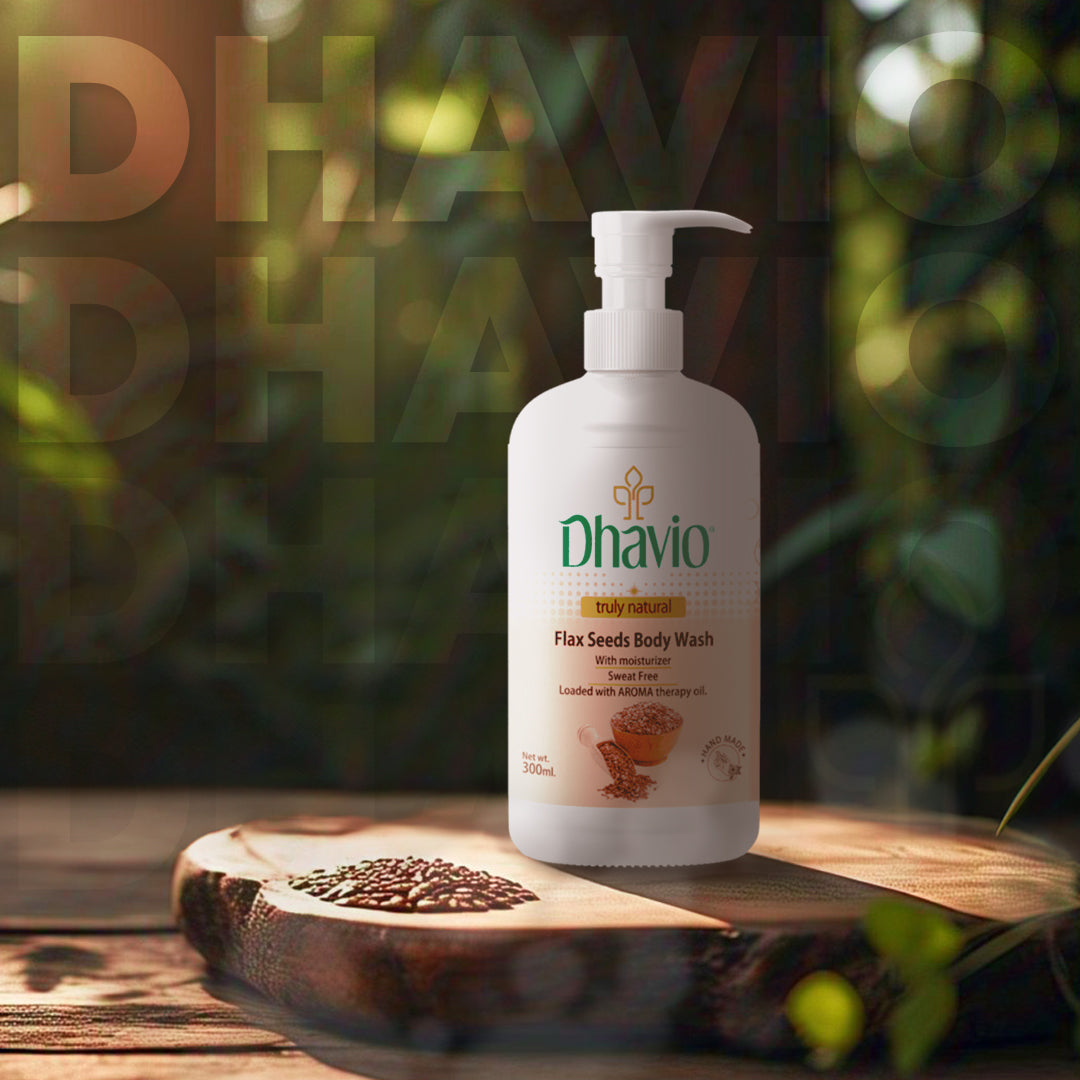Flaxseed Body Wash with Flaxseed Gel & Vitamin C for Stretch Mark Reduction – 300ml