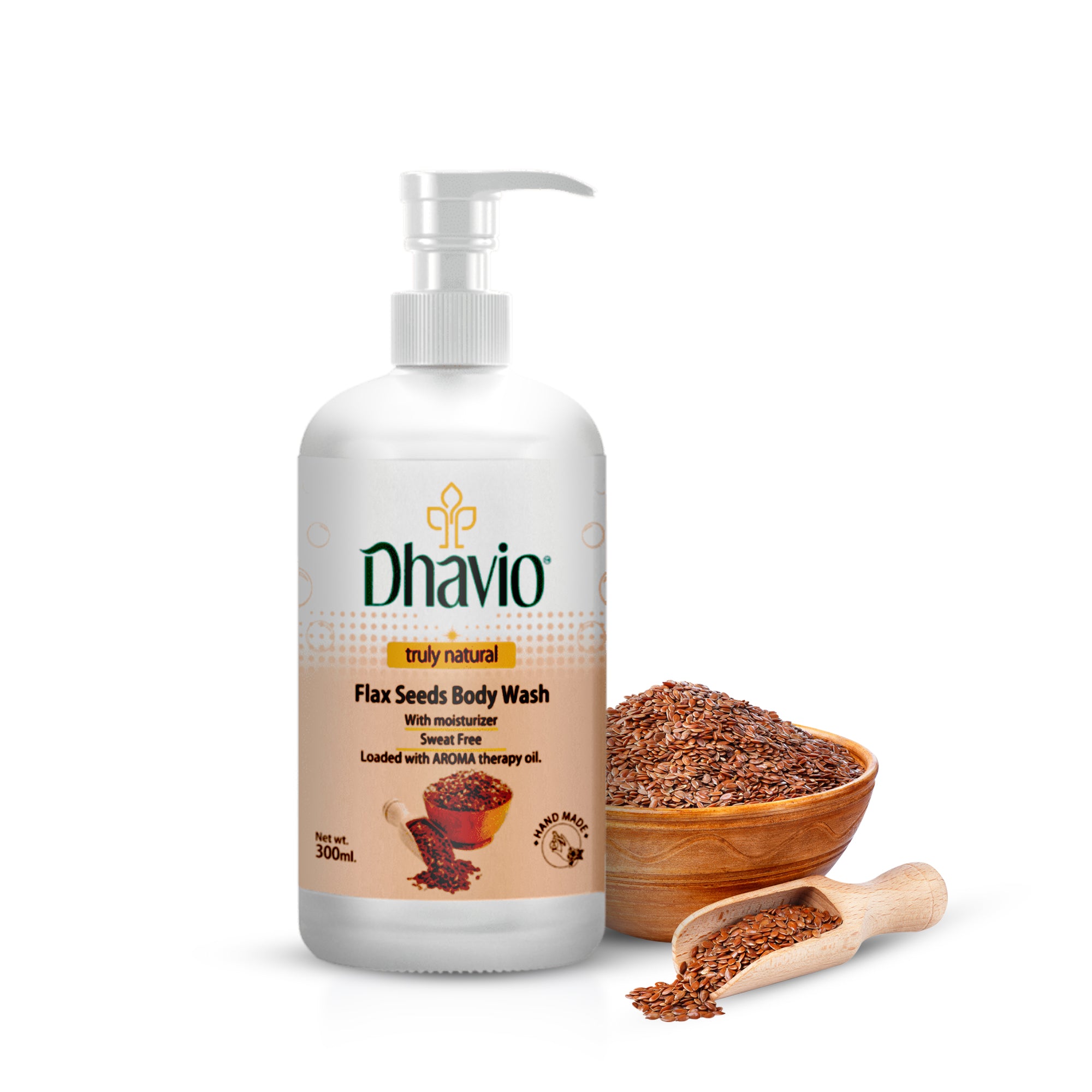 Flaxseed Body Wash with Flaxseed Gel & Vitamin C for Stretch Mark Reduction – 300ml