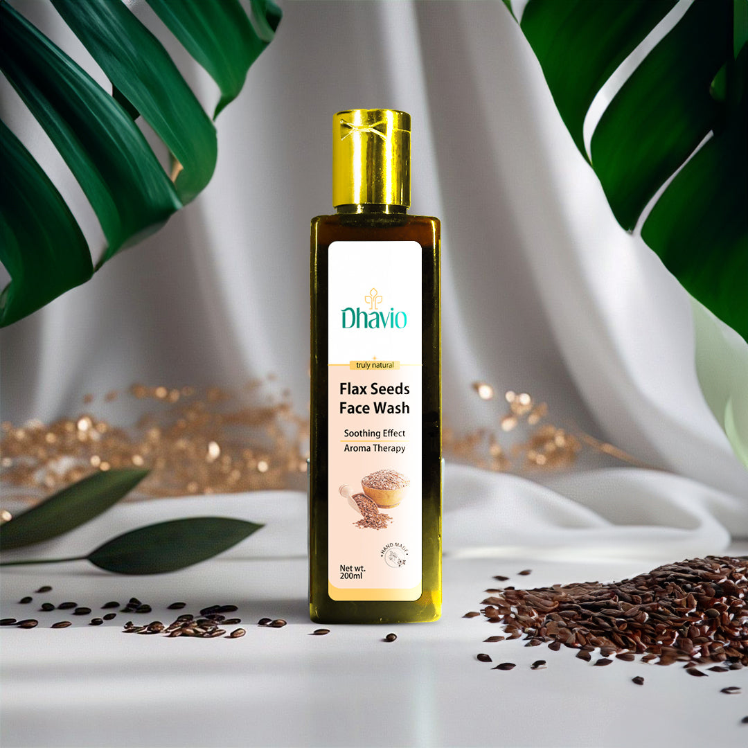 Flaxseed Face Wash with Flaxseed Gel & Vitamin C for Soothing Skin – 200ml
