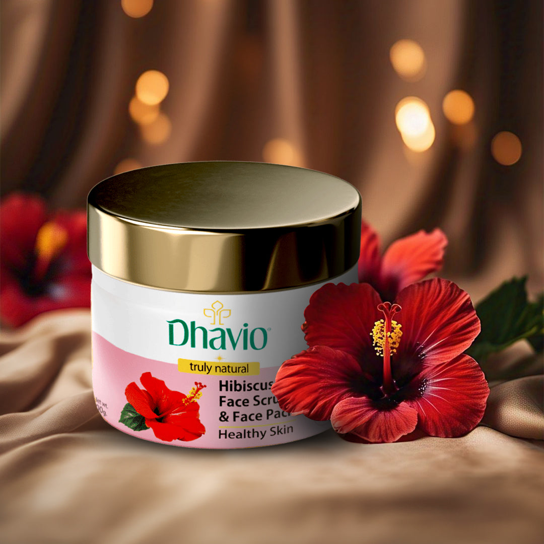 Hibiscus Face Scrub with Hibiscus & Turmeric for Skin Brightening – 100g