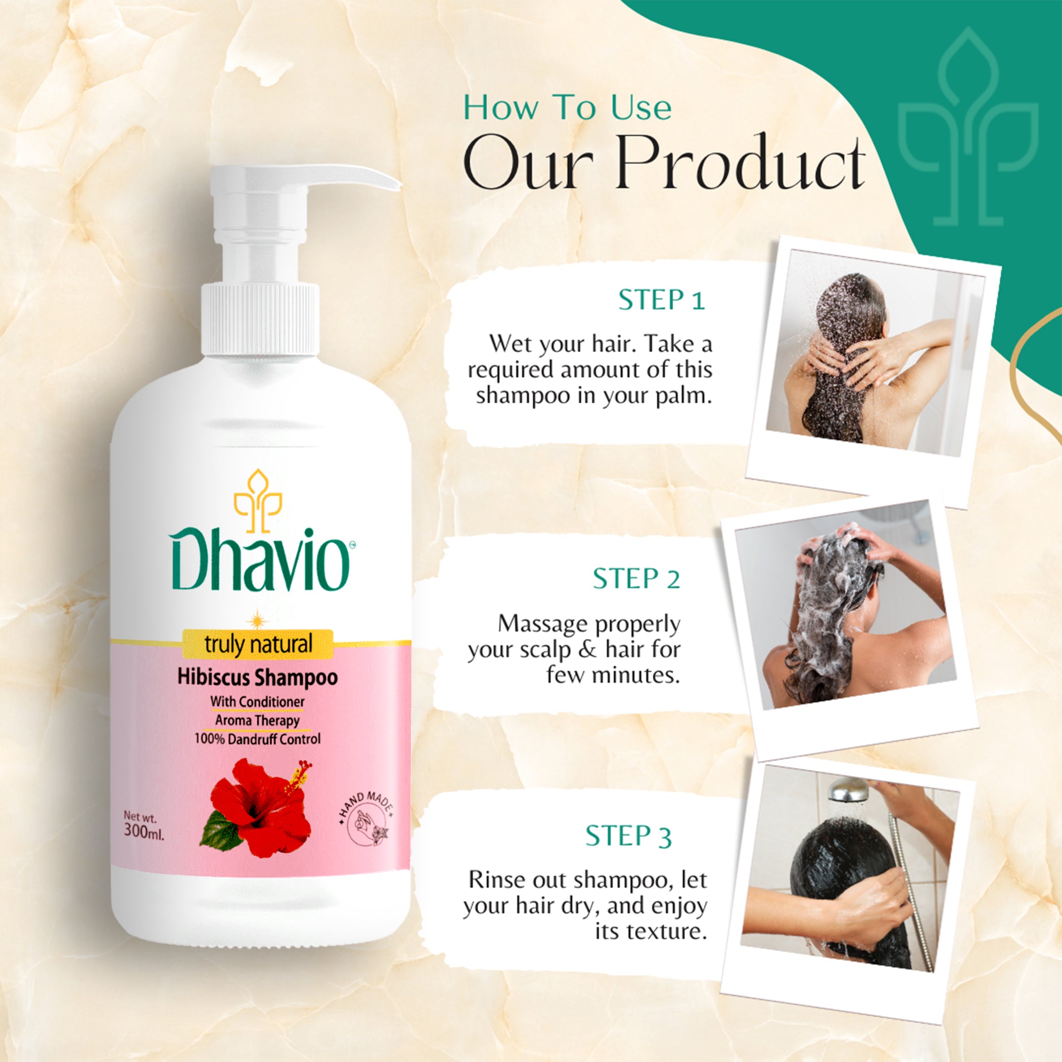 Hibiscus Shampoo with Hibiscus Extract & Jojoba Oil for Hair Growth – 300ml