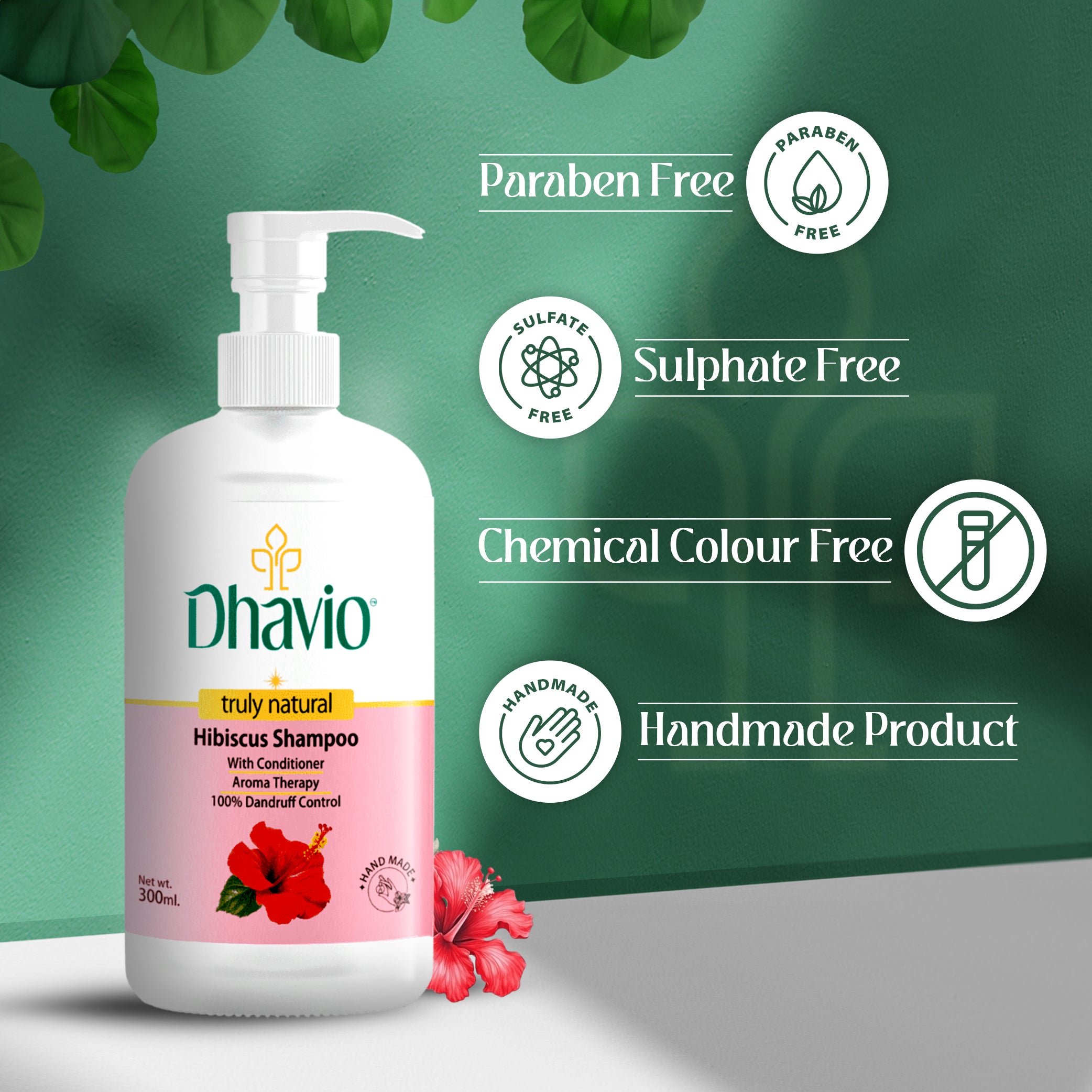 Hibiscus Shampoo with Hibiscus Extract & Jojoba Oil for Hair Growth – 300ml