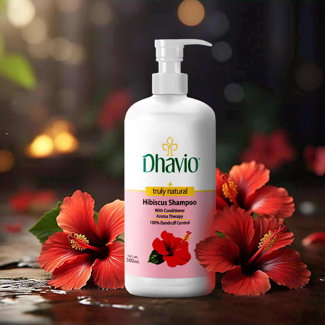 Dhavio Hibiscus Shampoo for all hair types, 500 ml