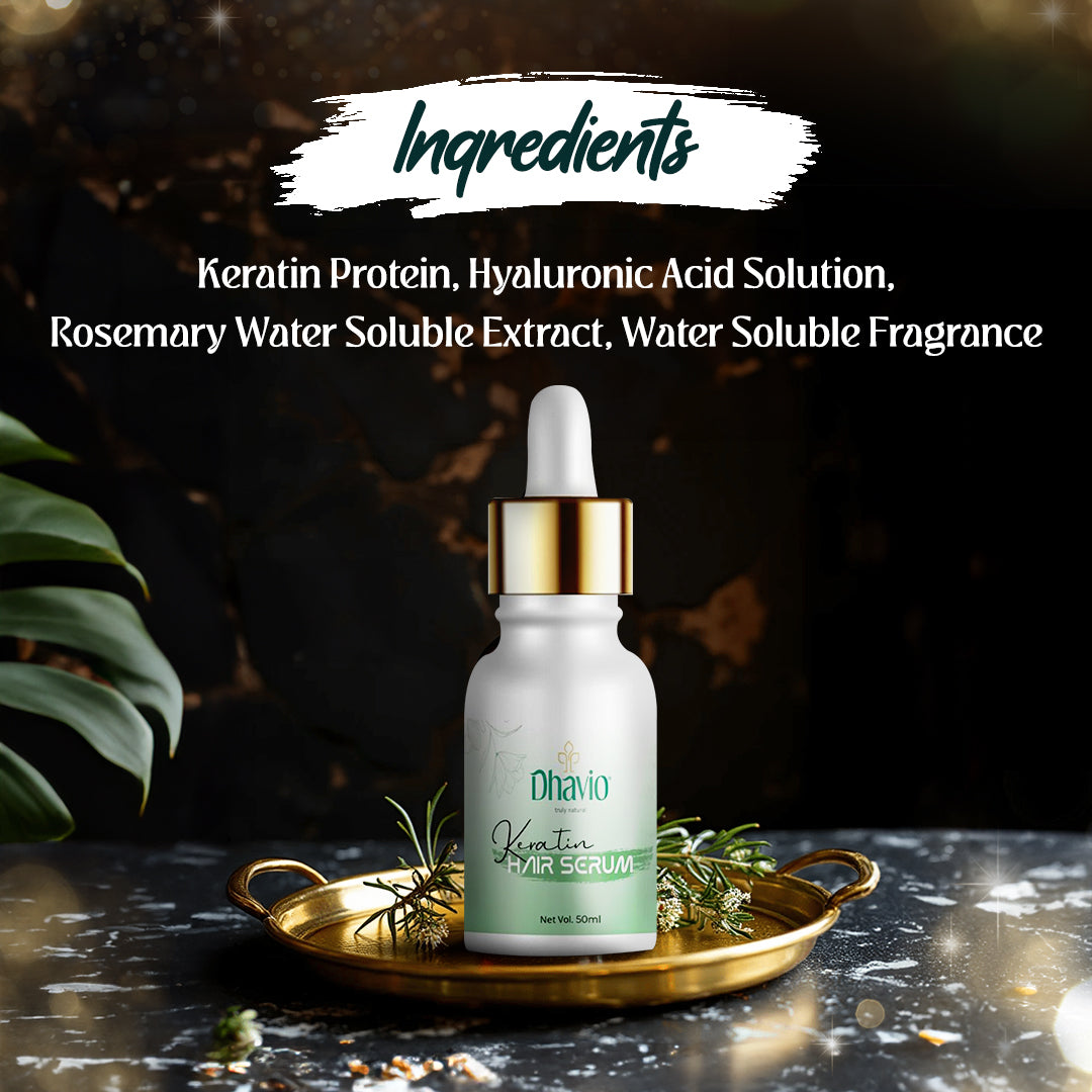 Keratin Hair Serum with Keratin & Hyaluronic Acid for Hair Repair – 50ml