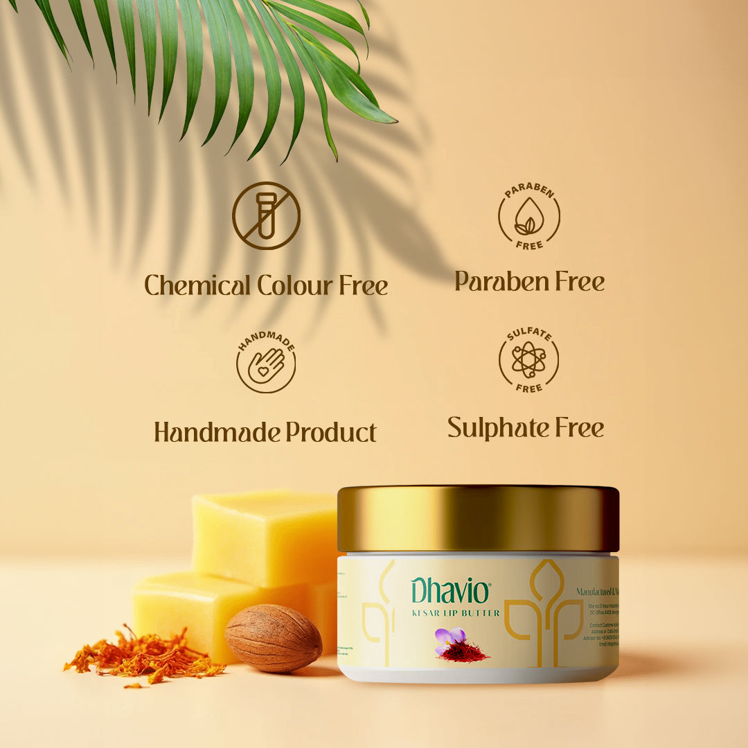 Kesar Lip Butter with Saffron & Cocoa Butter for Lip Hydration – 8g