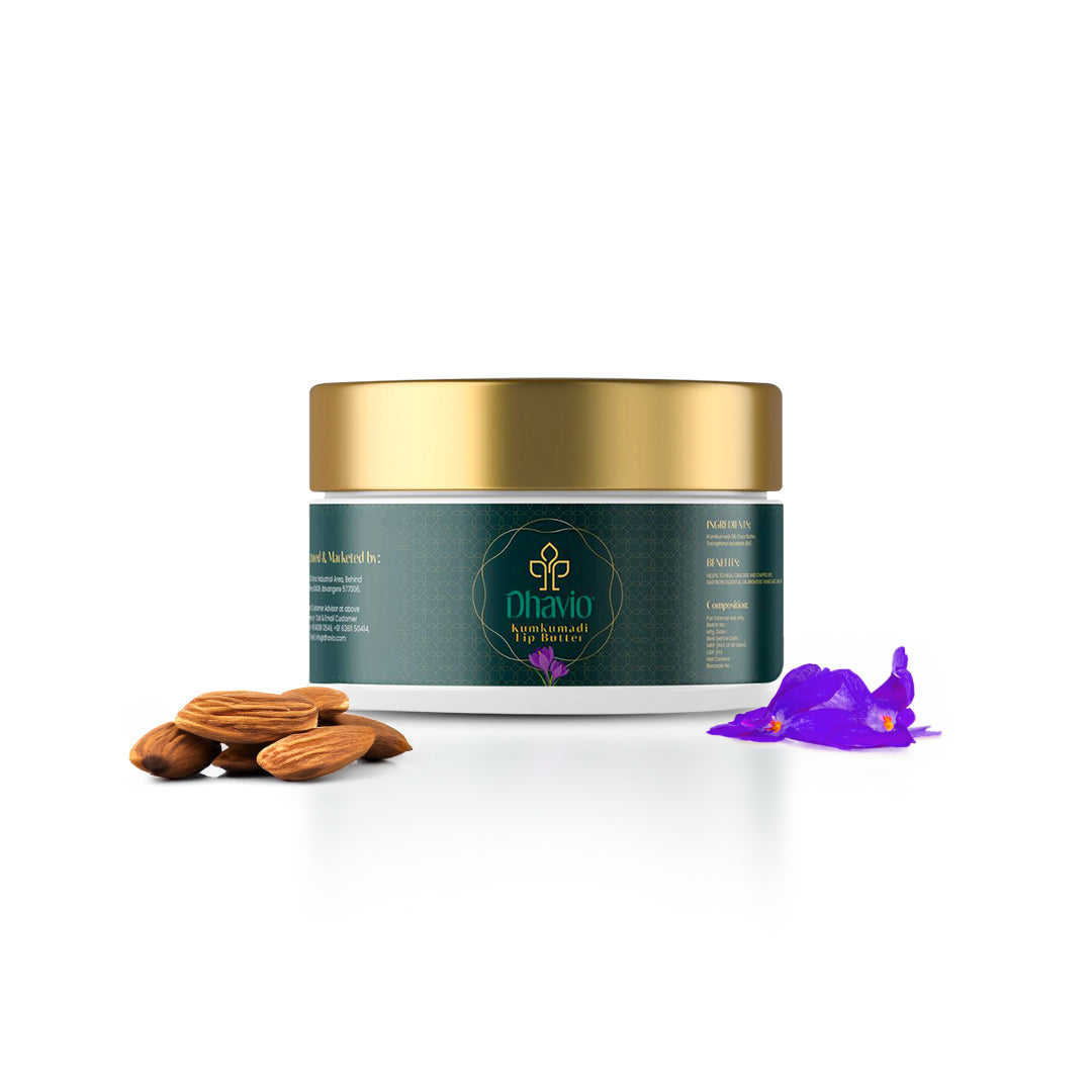 Kumkumadi Lip Butter with Saffron & Almond Oil for Lip Nourishment – 8g