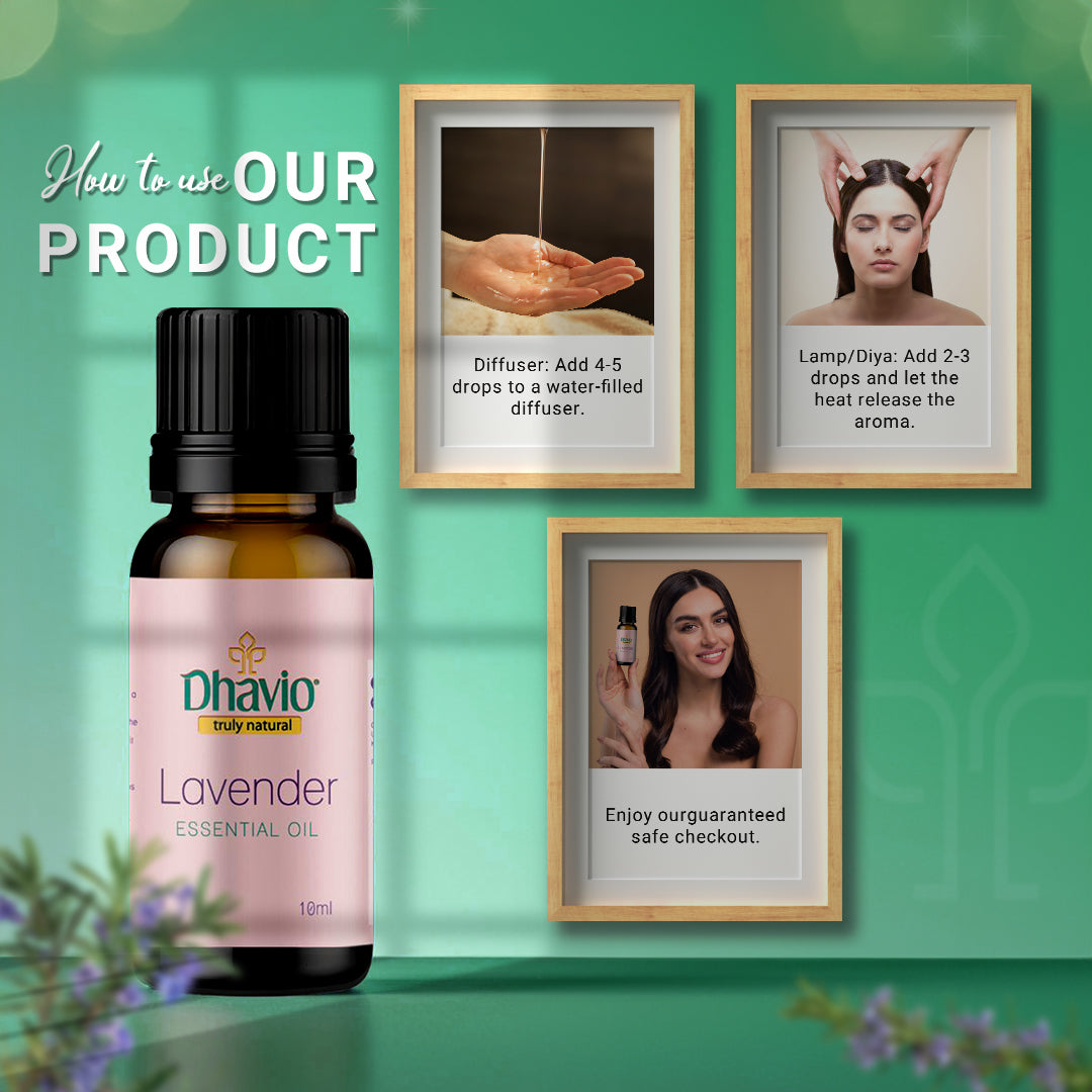 Lavender Essential Oil for Stress Relief & Sleep Promotion – 10ml