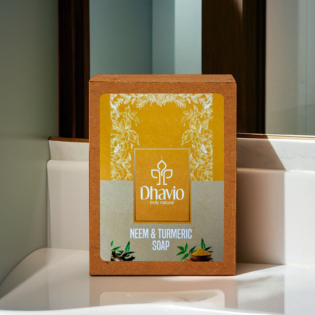 Neem & Turmeric Soap with Neem Oil & Turmeric for Antibacterial Care – 100g