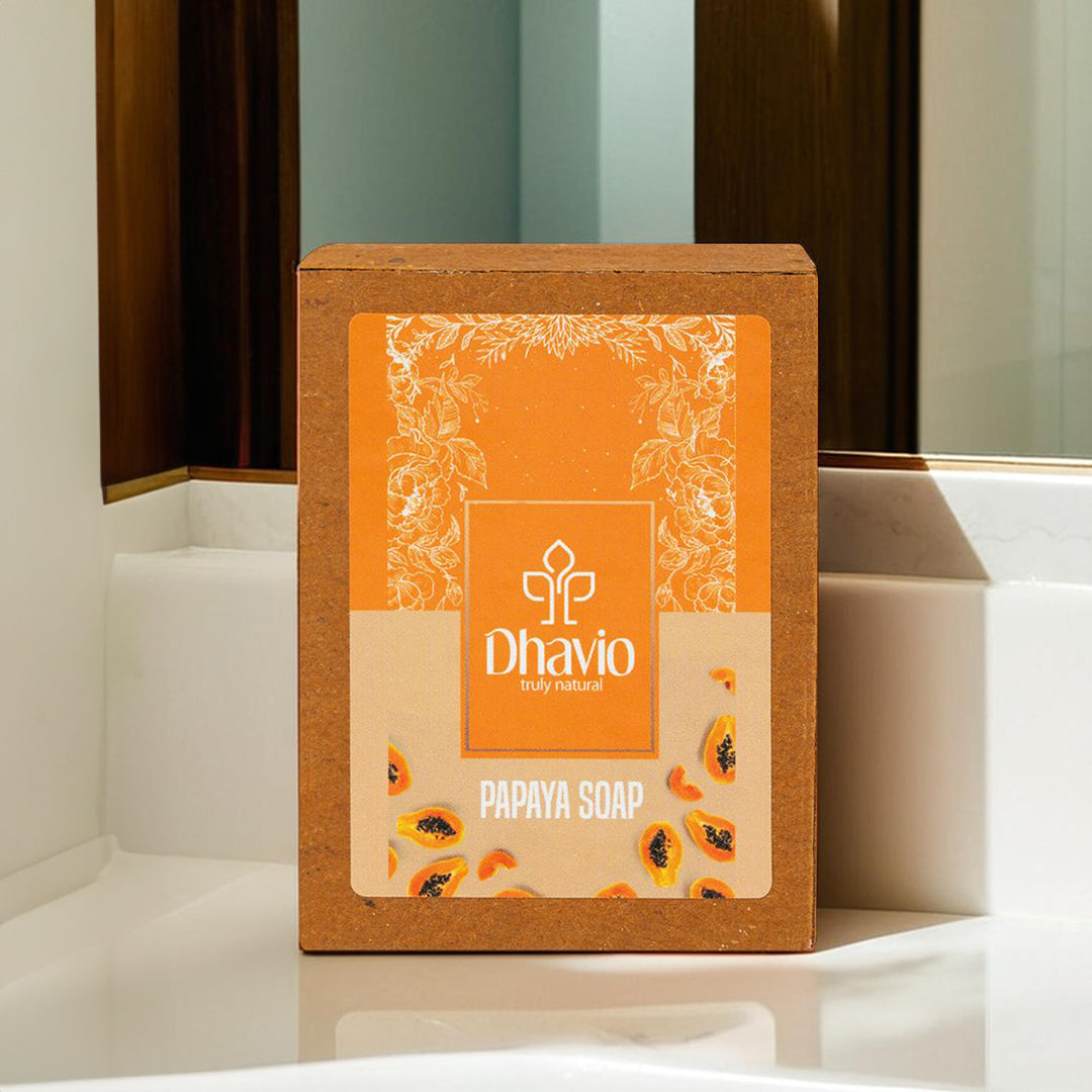 Papaya Soap with Papaya Extract for Exfoliating Bright Skin – 100g