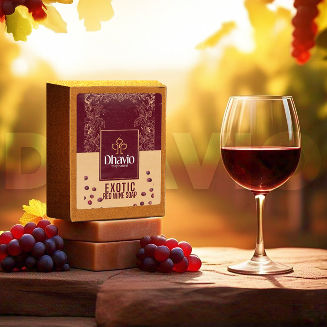 Red Wine Soap with Red Wine Extract & Pomegranate for Radiant Skin – 100g