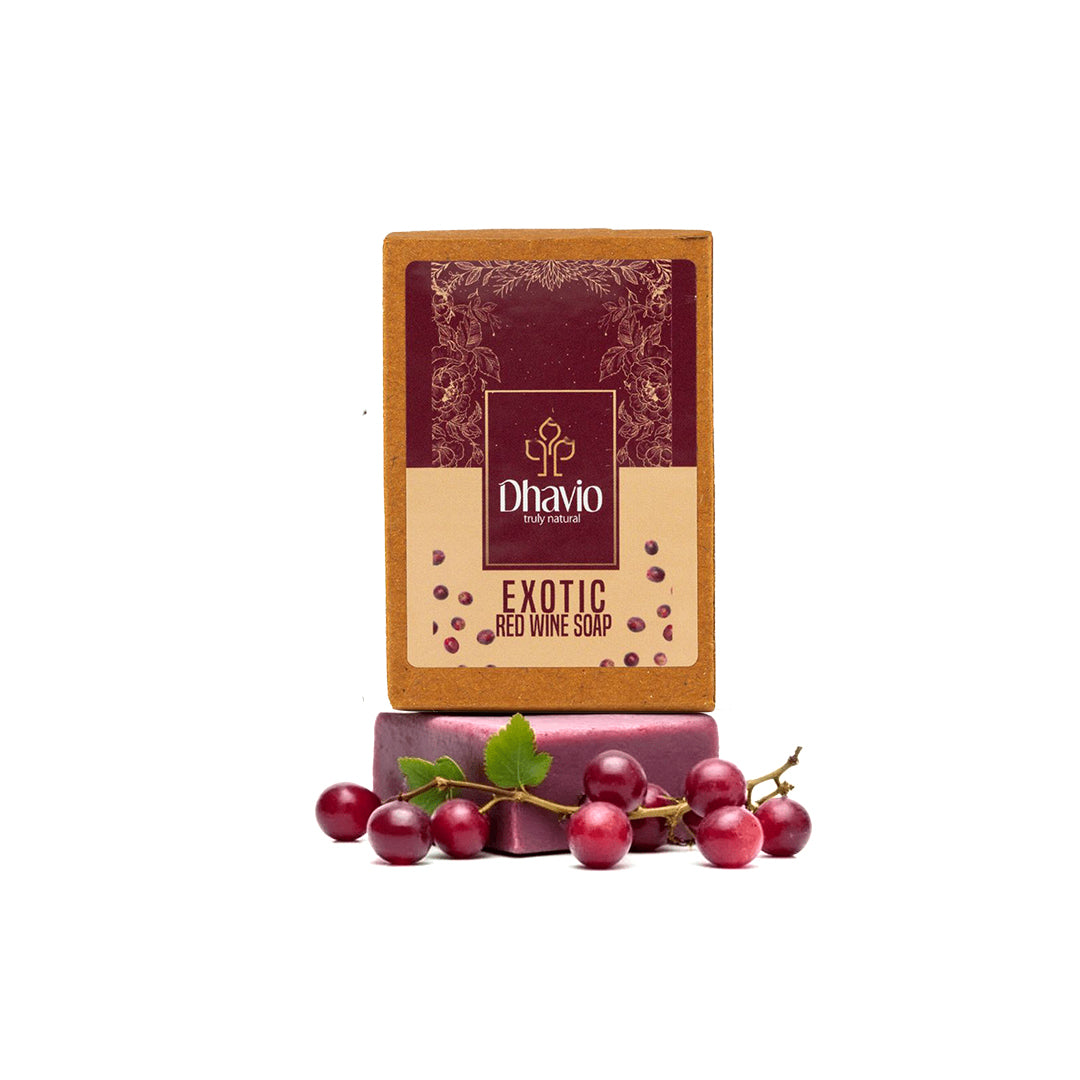 Red Wine Soap with Red Wine Extract & Pomegranate for Radiant Skin – 100g