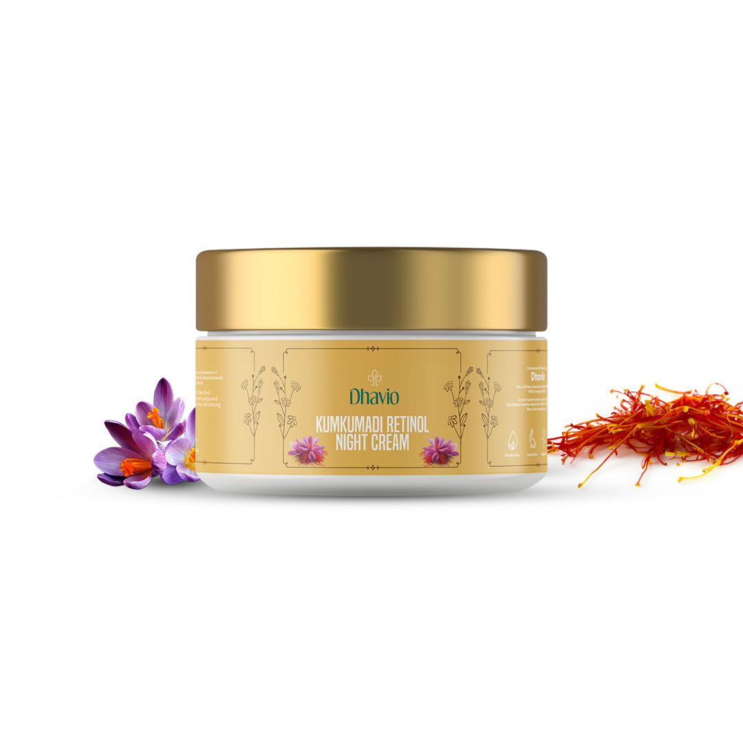 Kumkumadi Retinol Night Cream with Saffron & Retinol for Skin Brightness – 20g