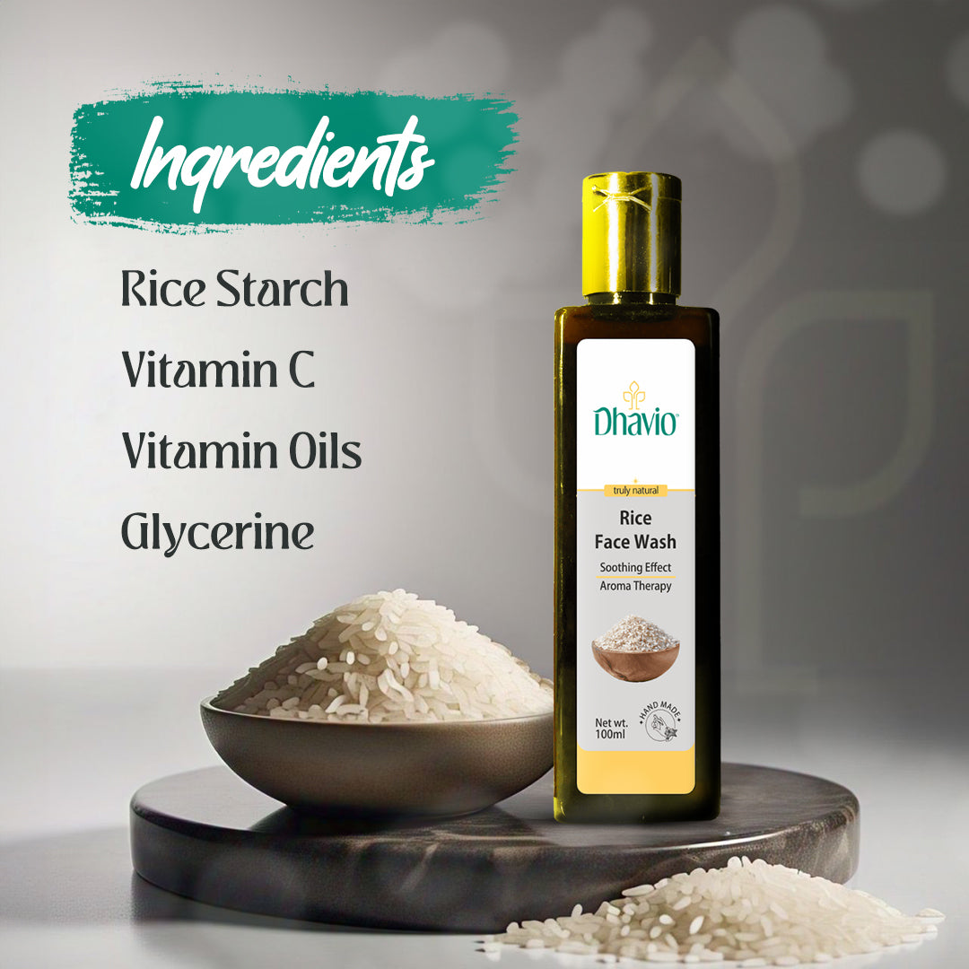 Rice Face Wash with Rice Starch & Vitamin C for Oil Control – 100ml