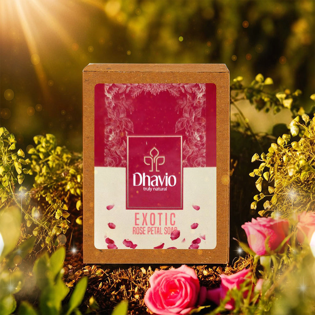 Rose Petal Soap with Rose Oil & Petals for Hydrating Skin – 100g