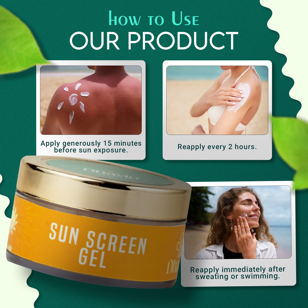 How to use Dhavio Sunscreen Gel SPF 50