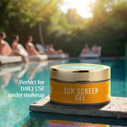 Dhavio Sunscreen Gel SPF 50, no white cast gel texture