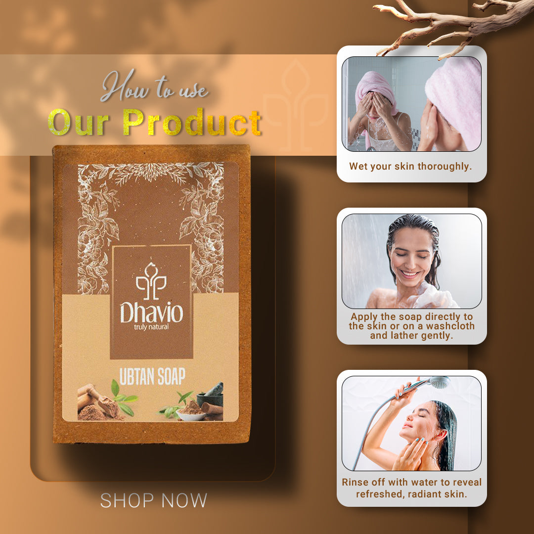 Ubtan Soap with Ubtan Powder & Cocoa Butter for Skin Brightening – 100g