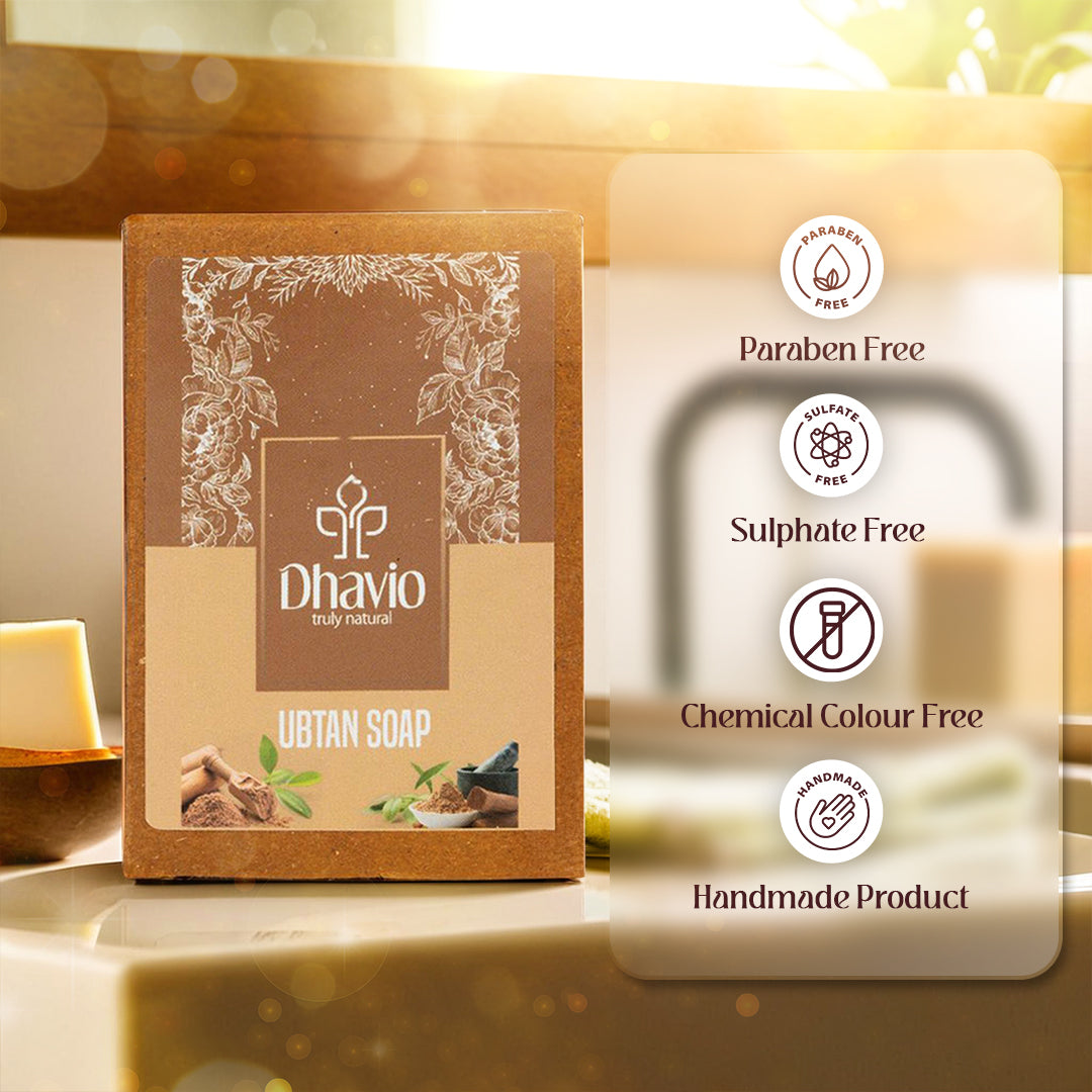 Ubtan Soap with Ubtan Powder & Cocoa Butter for Skin Brightening – 100g