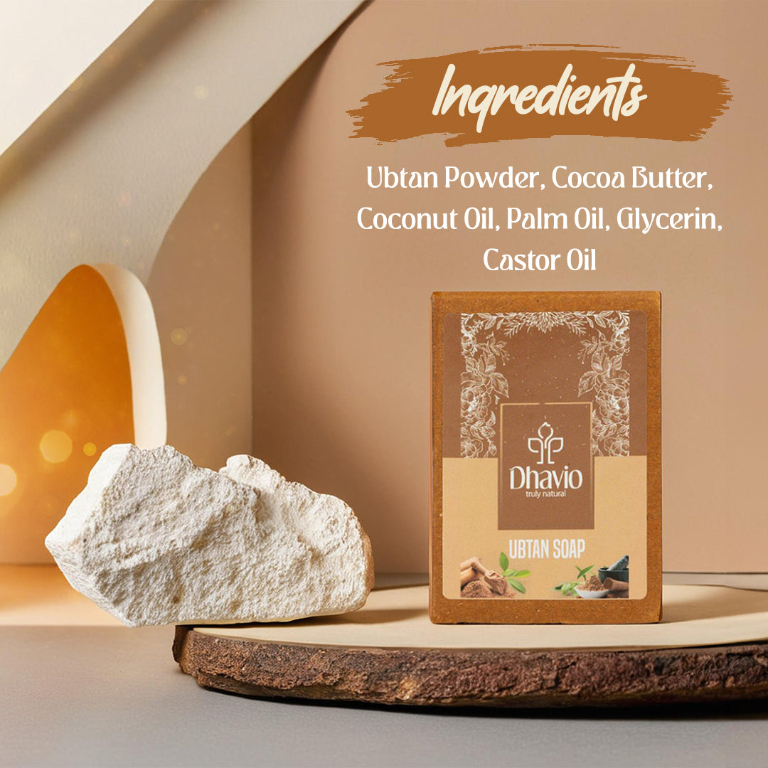 Ubtan Soap with Ubtan Powder & Cocoa Butter for Skin Brightening – 100g